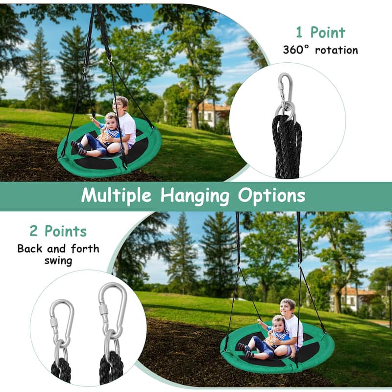 Goplus 40" Flying Saucer Tree Swing Indoor Outdoor Play Set Kids - See Details