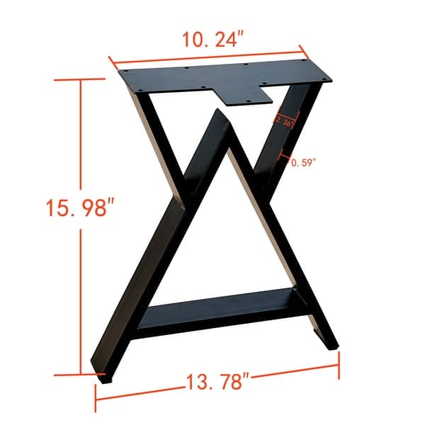 dimension image slide 1 of 3, Home Soft Things Heavy Duty Table Leg Rect W Type