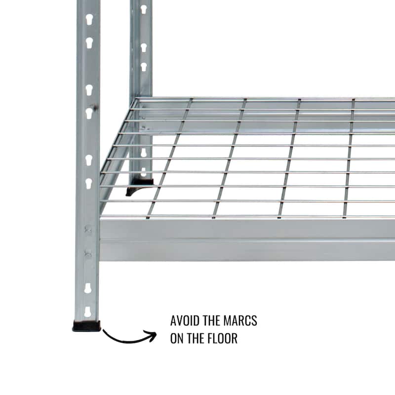 AR Shelving Super Durable Wire Mesh shelf unit 35W 18D 2,500 Lb 35