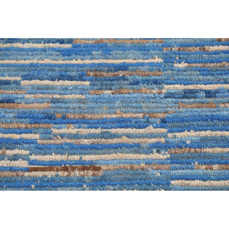Blue Contemporary Gabbeh Kashkoli Oriental Area Rug Wool Hand-knotted - 2'9" x 4'0"