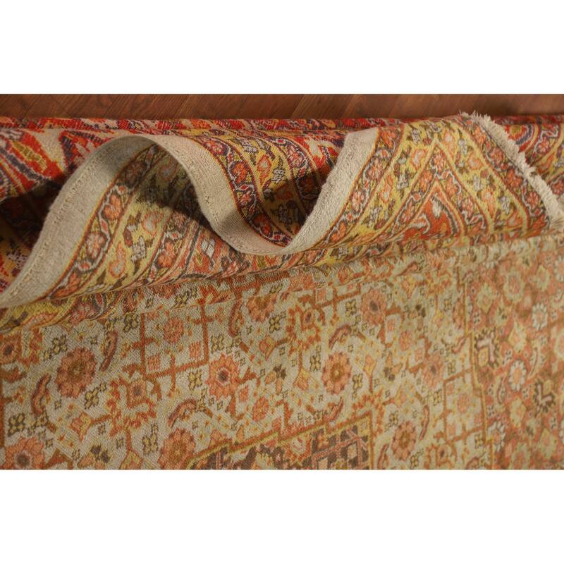 Vegetable Dye Tabriz Persian Area Rug Handmade Oriental Wool Carpet - 9'8"x 13'0"