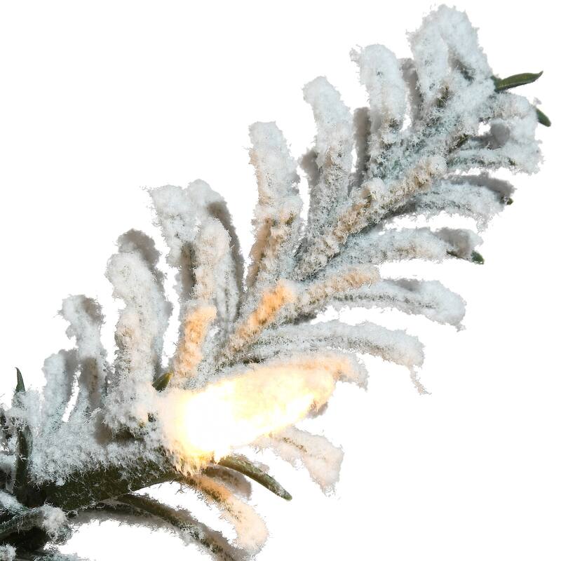 National Tree Company 4.5 ft. Snowy Alpine Fir Entrance Tree with LED Lights - 4.5 Foot