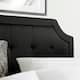 Brookside Liza Upholstered Curved and Scoop-Edge Headboards - Black-Scooped - Twin