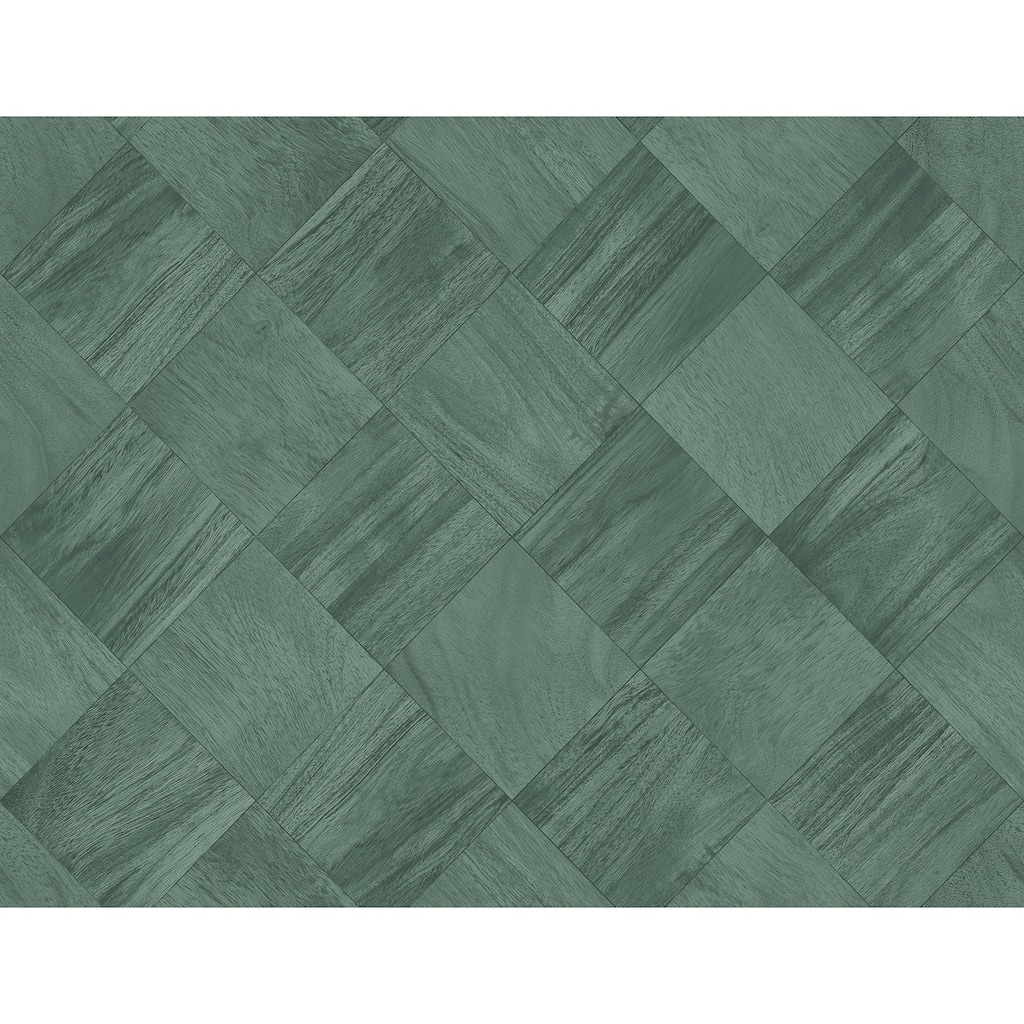 A-Street Prints Thriller Green Wood Tile Wallpaper