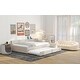 preview thumbnail 4 of 11, Full Size Upholstered Platform Bed with Built-in USB Ports and Twin Trundle for Extra Storage and Sleeping Space