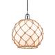 Option Polished Chrome / White Glass / Brown Rope