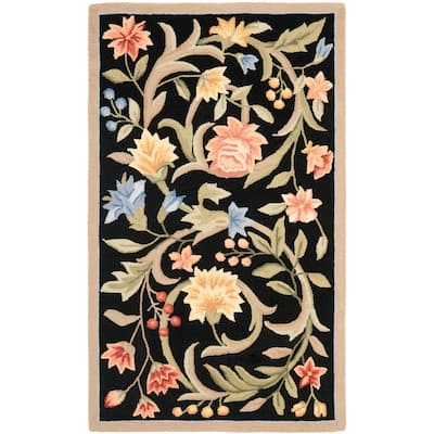 SAFAVIEH Handmade Chelsea Hali French Country Floral Scroll Wool Rug