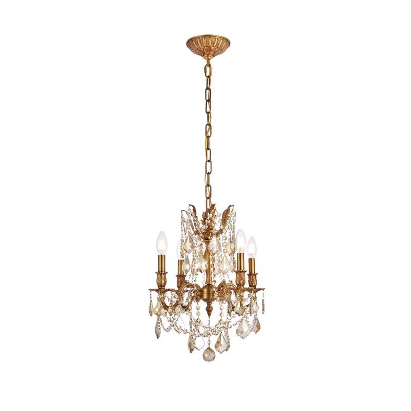 Elegant Lighting 9204D17-GT/RC Rosalia 4 Light 17" Wide Crystal