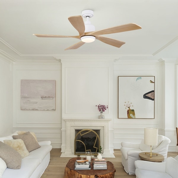 Shamshla 60 in. Indoor Farmhouse Brown Walnut Wood Ceiling Fan