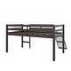 preview thumbnail 12 of 13, DHP Milton Kids' Low Loft Bed with Slide, Twin, Brown