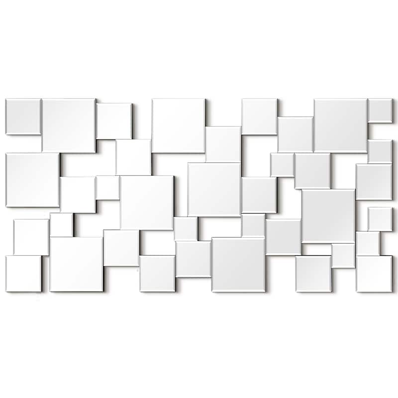 Elegant Mirror Cluster Wall Mirror,Bathroom,Bedroom,Living Room,Ready to Hang - Clear - 24" x 48"