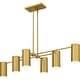 preview thumbnail 2 of 8, Foreland 6-Light Brushed Gold Linear Chandelier
