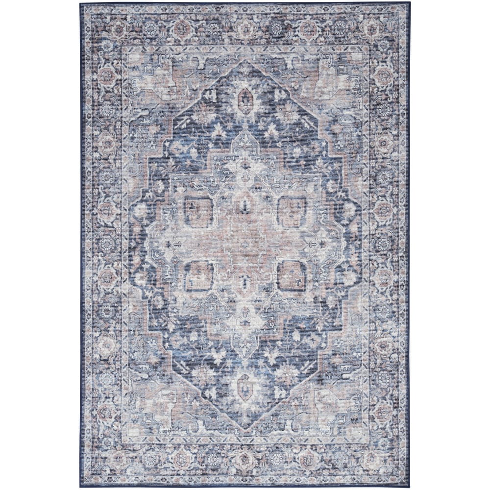 New Concept Washables Persian Boho Machine Washable Area Rug