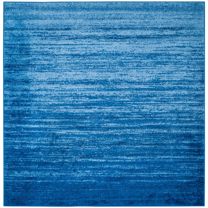 SAFAVIEH Adirondack Vera Modern Ombre Distressed Area Rug - 10' Square - Light Blue/Dark Blue