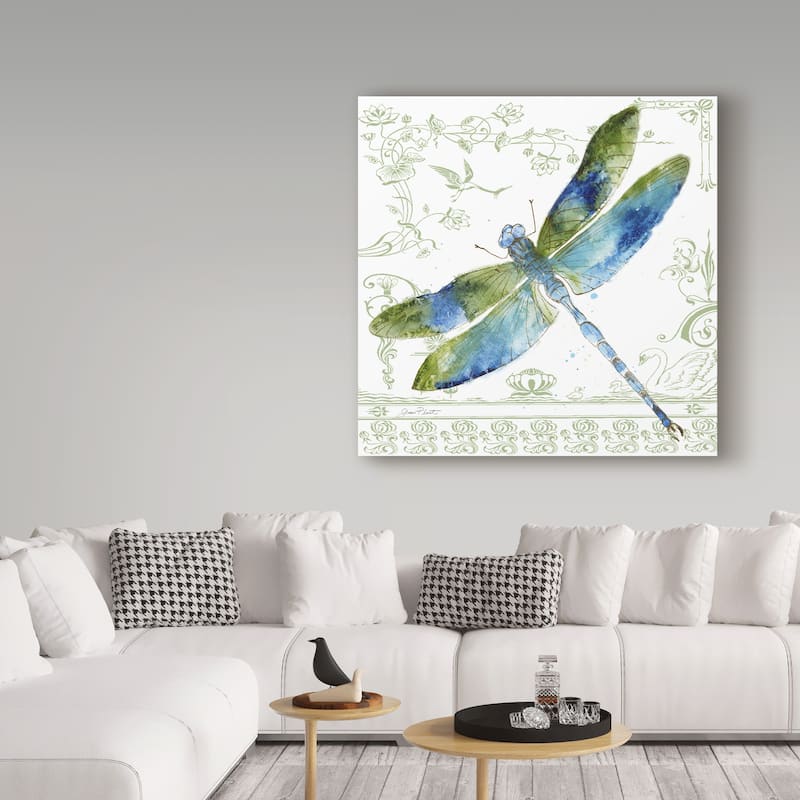 Jean Plout 'Dragonfly Bliss 8' Canvas Art