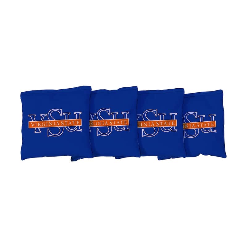 Virginia State VSU Trojans Blue Cornhole Bags - Corn Filled