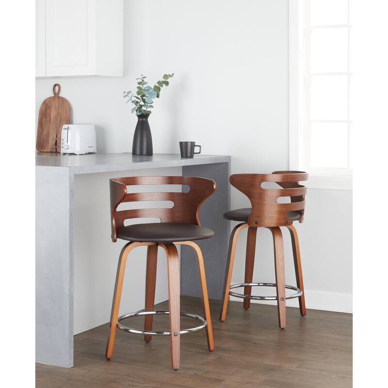 Carson Carrington Cranagh 24" Upholstered Counter Stools (Set of 2)