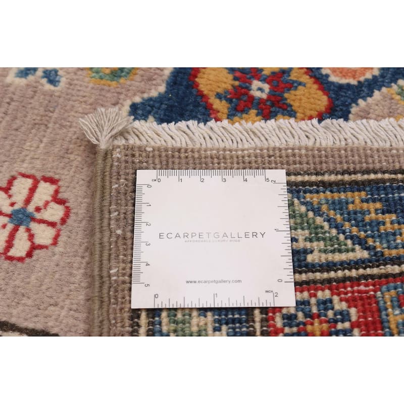 ECARPETGALLERY Hand-knotted Uzbek Ghazni Taupe Wool Rug - 8'0 x 9'5