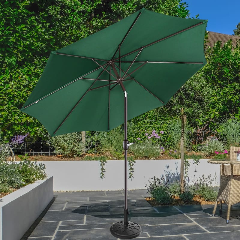 Villacera 9-Foot Outdoor Patio Umbrella with Base