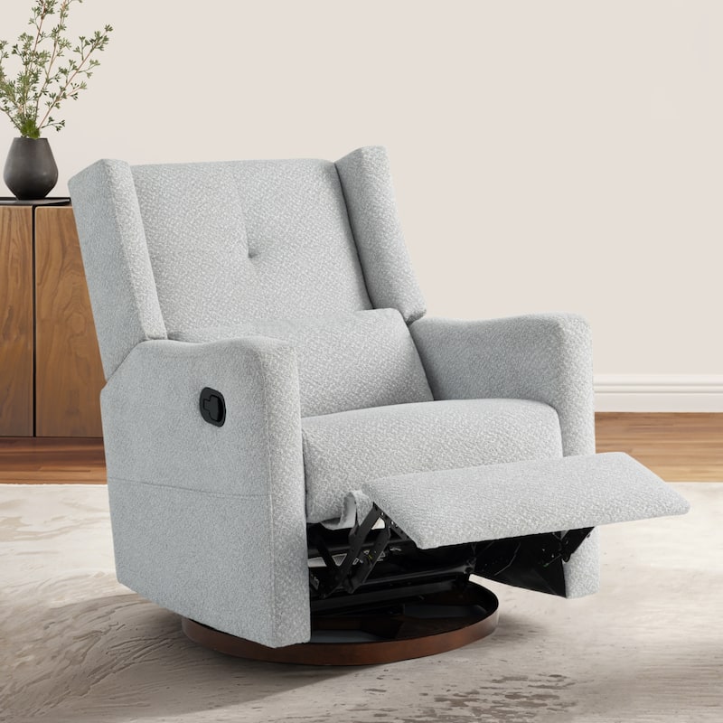 Lincoln Manual Swivel Glider Recliner with Lumbar Pillow