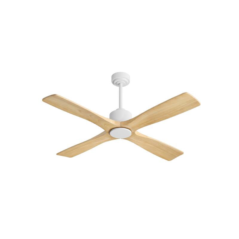 MLiAN 48" DC Motor Indoor Ceiling Fan, 4 Solid Wood Blades...