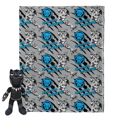 Marvel Black Panther Panther Claws Silk Touch Throw Blanket With Hugger