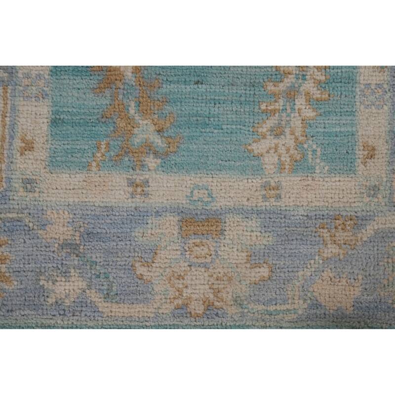 Traditional Oushak Turkish Oriental Rug Wool Hand-knotted Foyer Carpet - 2'0" x 4'0"