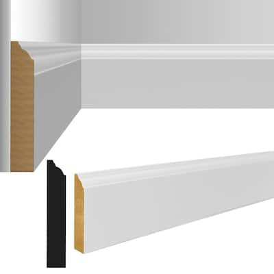 Art3d 4-Pack White MDF Baseboard Molding, 96 Inches Long