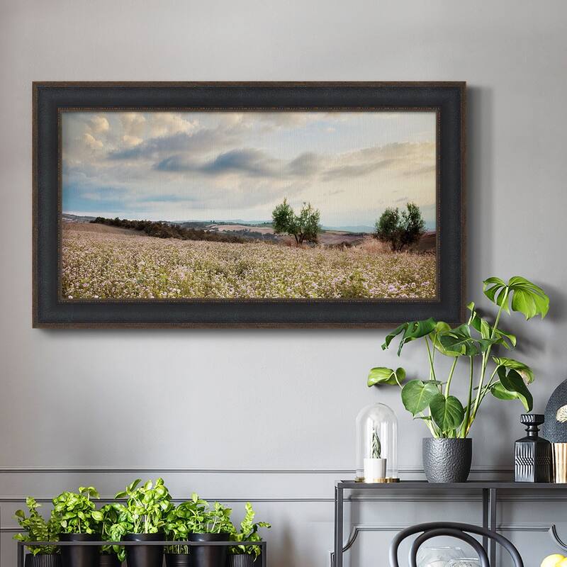 Tuscan Wildflowers Premium Framed Canvas- Ready to Hang