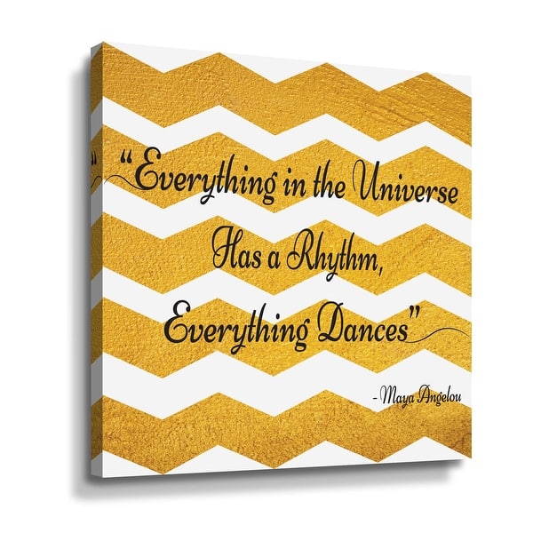 slide 2 of 4, Maya Angelou "Universe Rythmn ll" Gallery Wrapped Canvas