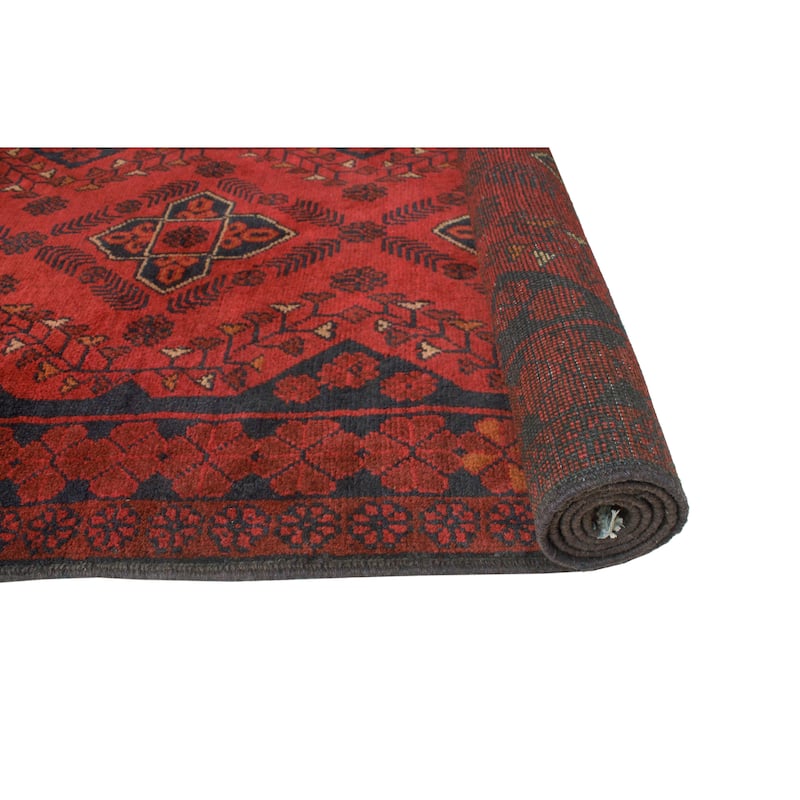 Khal Mohammadi Peymaneh Red/Navy Runner - 2'7" x 9'5"