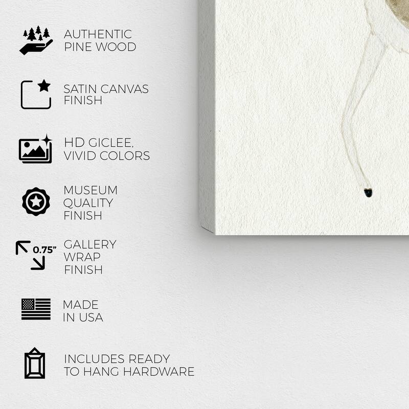 Wynwood Studio Canvas Animals Pet Deer Brown and Taupe Farmhouse Wall Art Canvas Print