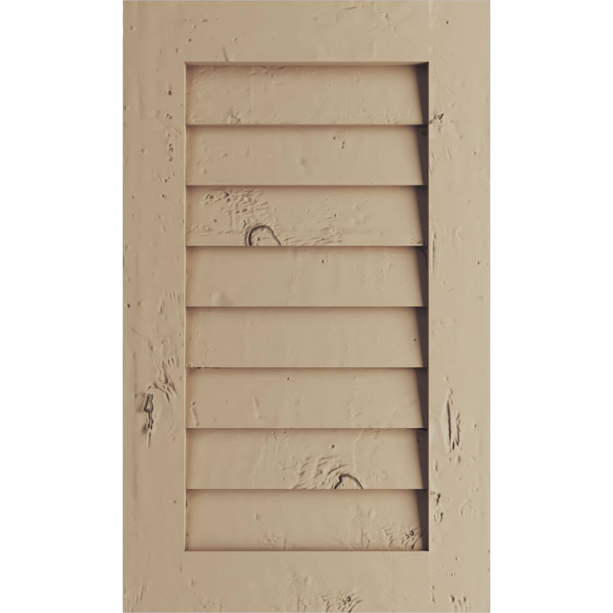 Timberthane Rectangle Faux Wood NonFunctional Gable Vent, Primed Tan