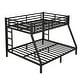 preview thumbnail 5 of 9, Full XL over King Size Metal Bunk Bed with Fence, Ladder, and Noise-Reducing Design