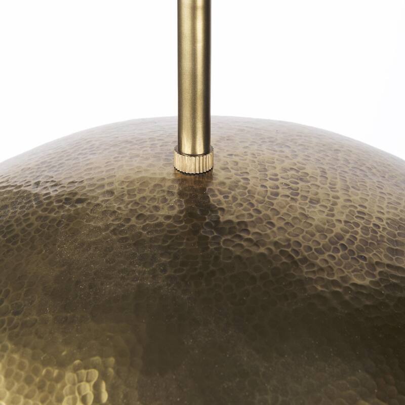 Garnet 13L x 13W Gold Hammered Metal Pendant Light - 14.5L x 14.5W x 3.3H