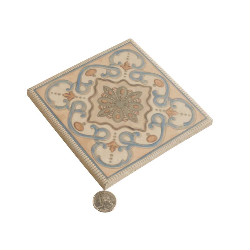 Apollo tile 6" x 6" Terralis Matte Taupe-blue Terracotta Porcelain Tile (4.65 sq ft/case) - 19 Pack