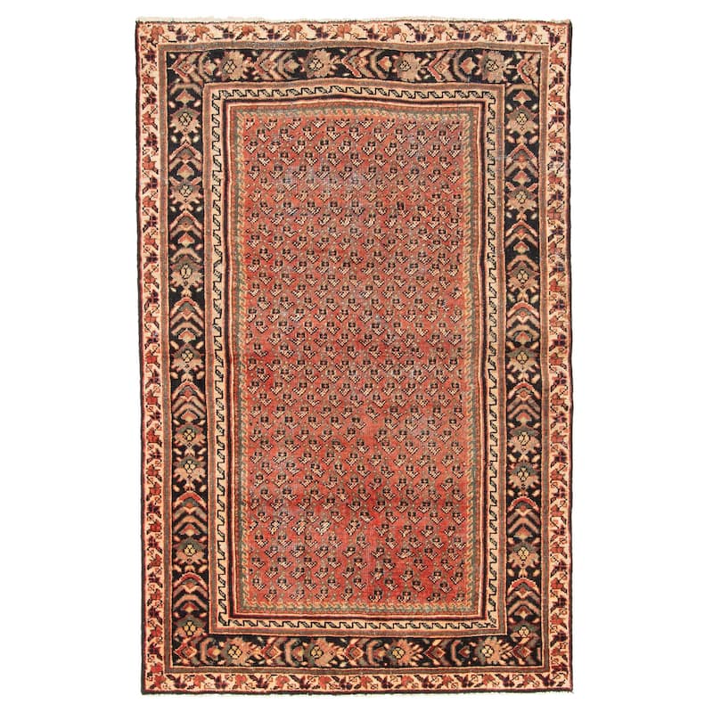 ECARPETGALLERY Hand-knotted Andelz Copper Wool Rug - 4'3 x 6'9