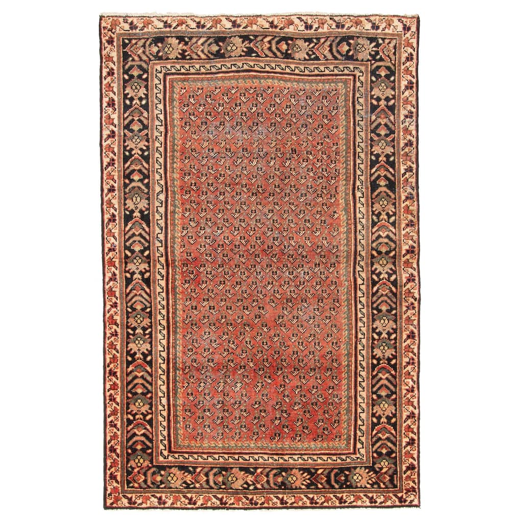 ECARPETGALLERY Hand-knotted Andelz Copper Wool Rug - 4'3 x 6'9