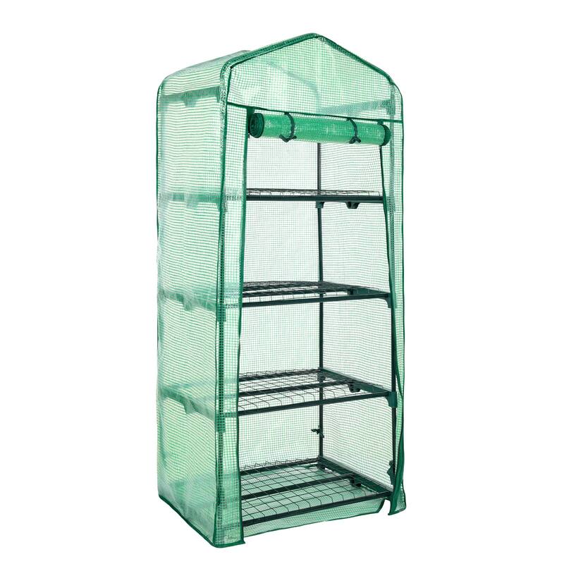 Aoodor 4 Tier Mini Greenhouse, 27x19x63 Inch