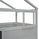 preview thumbnail 26 of 36, Twin over Full House Bunk Bed with Blackboard and Suitcase