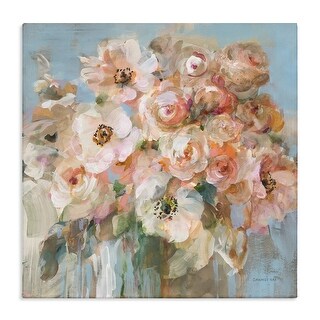 Stupell Blushing Bouquet Pink White Floral Stretched Canvas Wall Art ...
