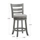 preview thumbnail 17 of 16, Verona Ladder Back Swivel Counter Height Stool by iNSPIRE Q Classic
