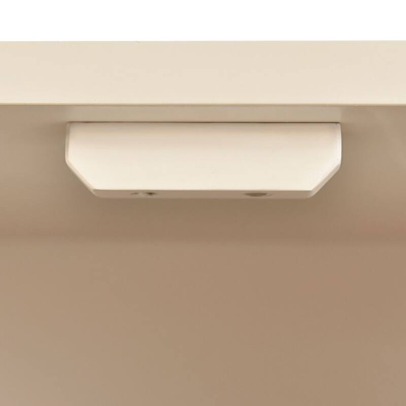 60" Modern 4-Door with Convex Pattern Doors and Silver Handles Buffet/Sideboard