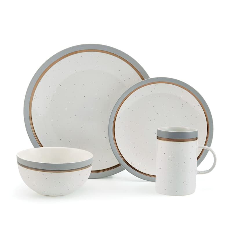 Pfaltzgraff Ezra Grey 16 Piece Dinnerware Set - 21