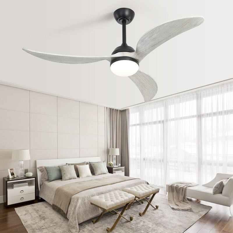Sofucor 45 Inch Ceiling Fan with Light and Remote,Indoor/Outdoor with 3-Timer,Low Profile Quiet for Bedroom Living Room Patio