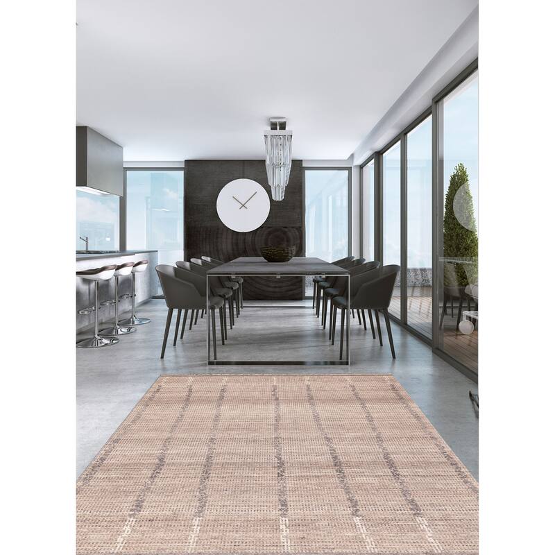 ECARPETGALLERY Hand-knotted Tangier Tan Wool Rug - 8'3 x 10'1