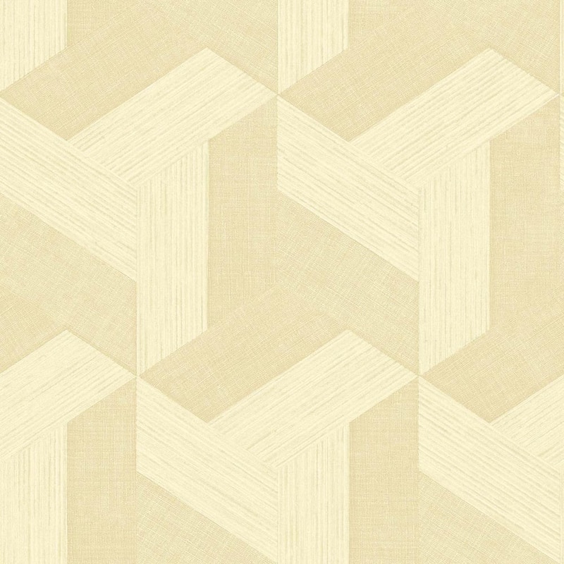 Galerie Wallcoverings Synergy Collection Geometric Design Matte Finish Vinyl on Non-woven Wallpaper Roll - 33-feet long x 21-inches wide - Cream