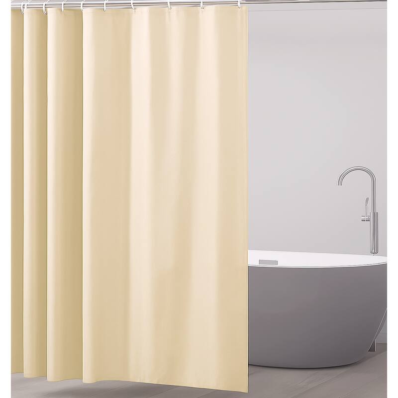 70" x 72" - Beige PEVA Shower Curtain Liner Waterproof & Plastic Rings - Beige