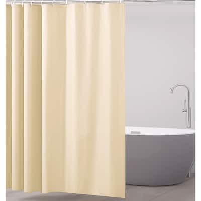 70" x 72" - Beige PEVA Shower Curtain Liner Waterproof & Plastic Rings