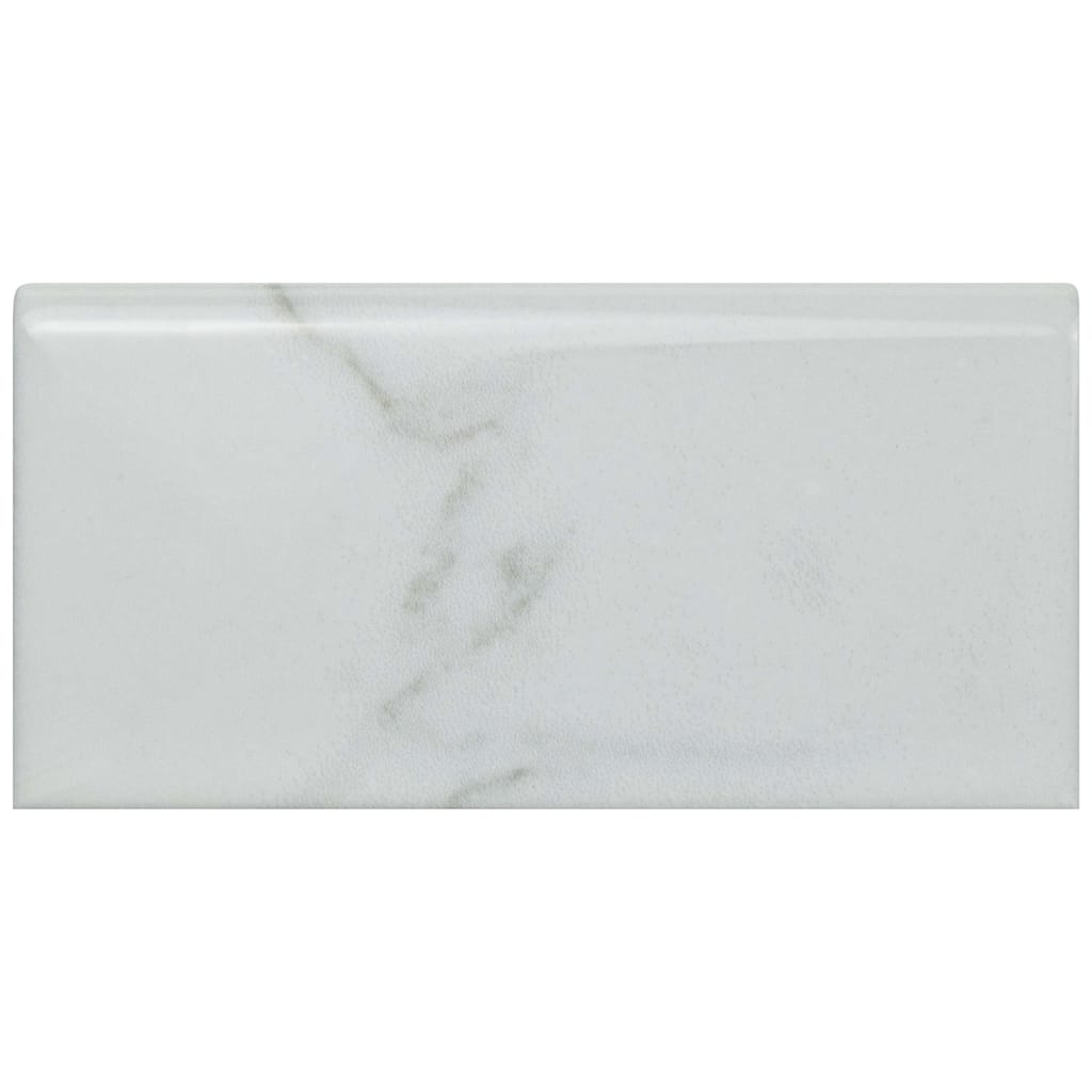 Merola Tile Classico Carrara Glossy Bullnose 3" x 6" Ceramic Wall Trim - (1 Tile)